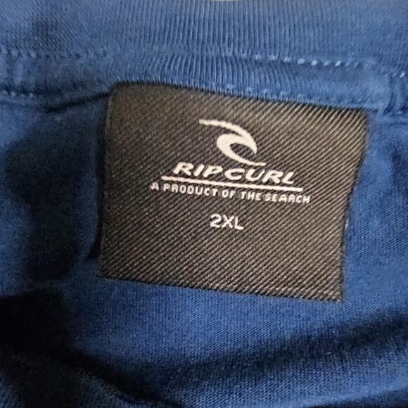 Rip Curl Tshirt XXL Blue Fiji Beach Surfing Skater Island Tropical Paradise - Picture 5 of 11